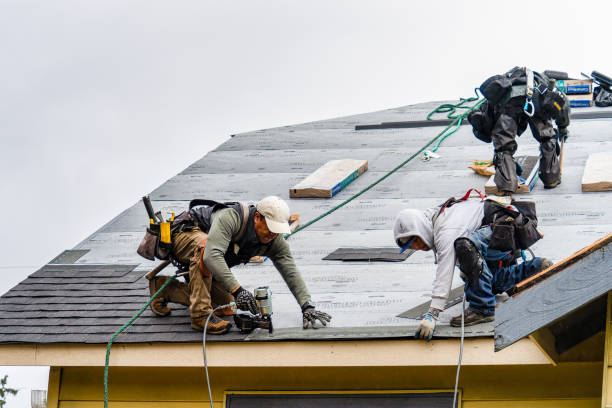 Professional Gutter Installation technician working in Beldenville, WI